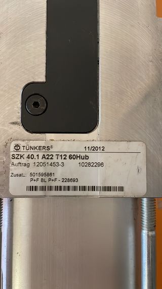 Tünkers (centratore pneum) SZK 40.1 A22 T12 60 Hu