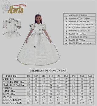 Vestido de comunión niña