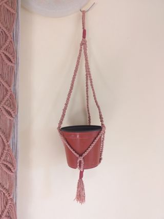 Arazzo macramé  Porta vaso appeso sospeso macramé 