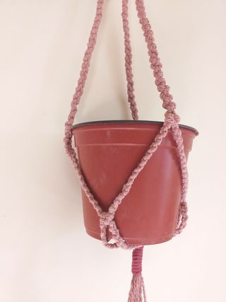 Arazzo macramé  Porta vaso appeso sospeso macramé 