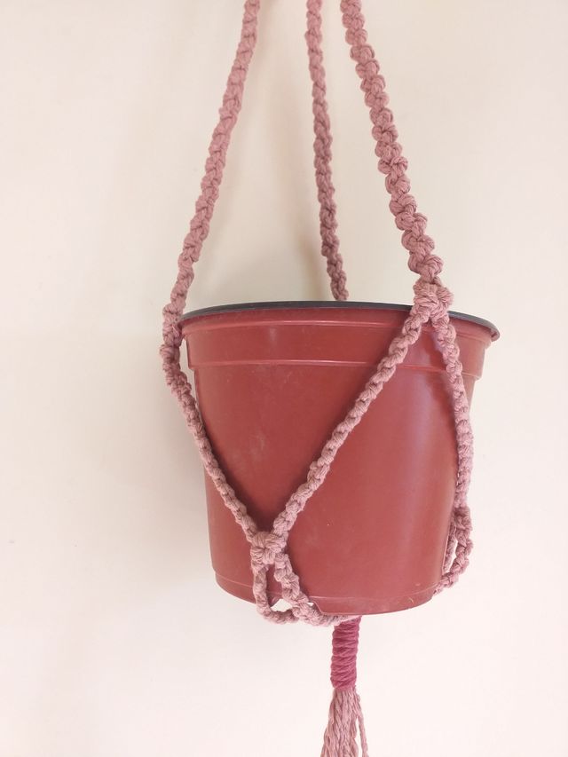 Arazzo macramé  Porta vaso appeso sospeso macramé