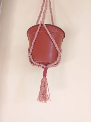 Arazzo macramé  Porta vaso appeso sospeso macramé 