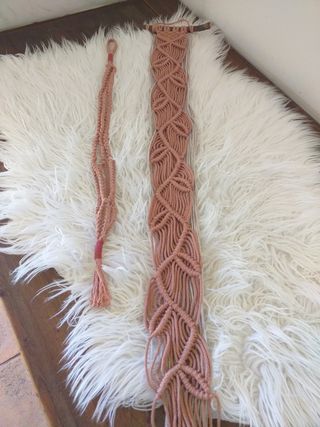 Arazzo macramé  Porta vaso appeso sospeso macramé 