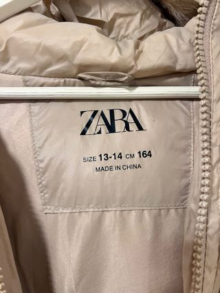 Abrigo 13 14 años del zara 