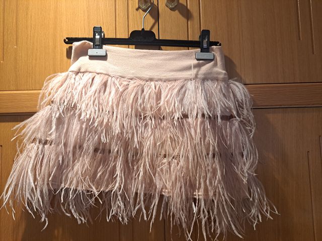Minifalda Sfera plumas