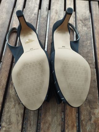 Sandalias de tacón negras 