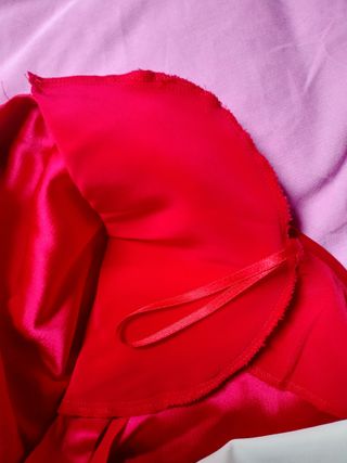 Chaqueta larga pronovias traje de color rojo