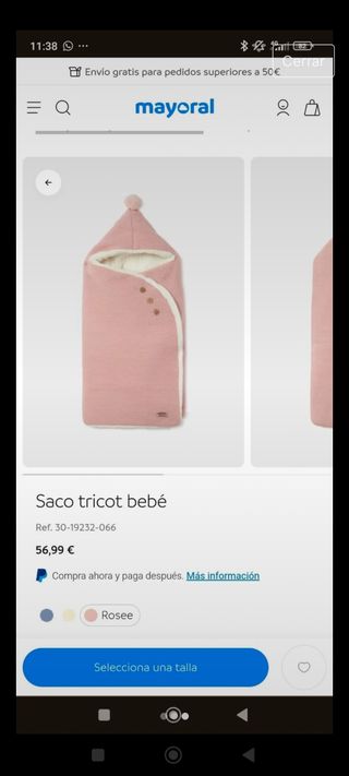 Saco terciopelo Mayoral 