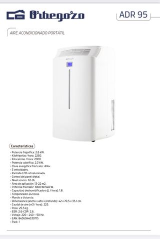 Aire Acondicionado Portatil Orbegozo ADR 95