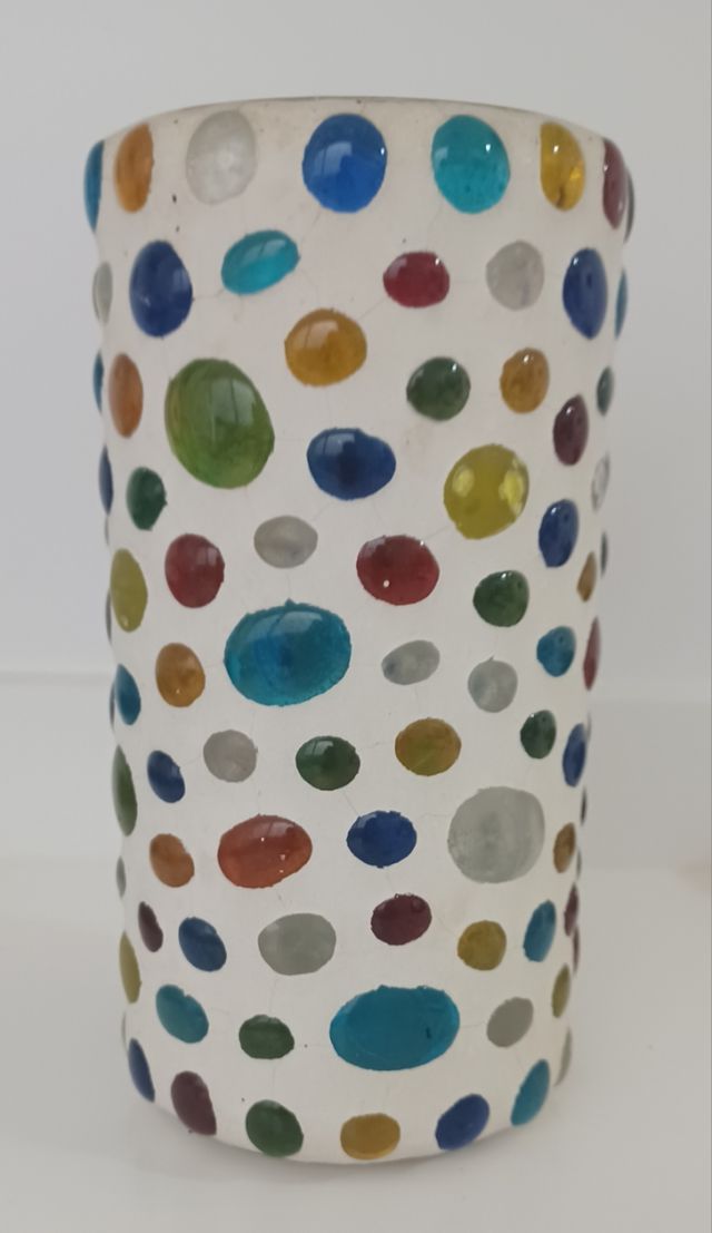 Jarrón cristales multicolor