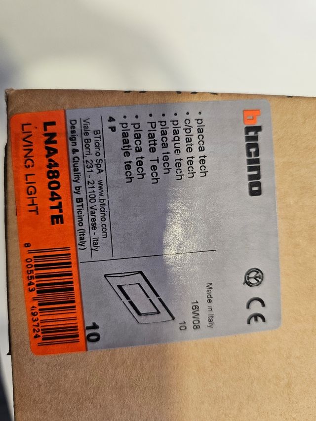 Placas tech bticino LNA4804TE