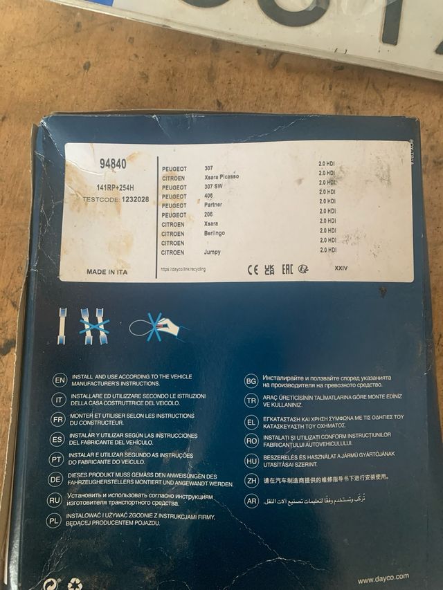 Correa citroen berlingo 2.0 hdi