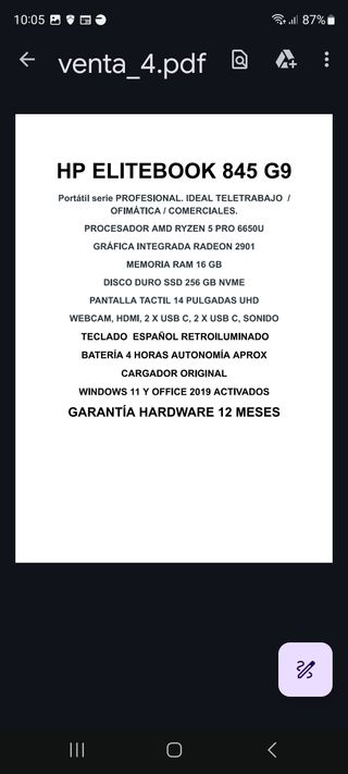 HP Elitebook 845 G9 PROFESSIONAL.