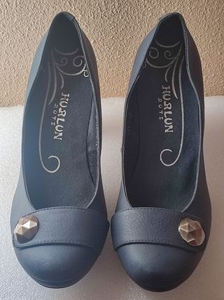 Zapatos Azul Marino, Mujer Altos,n.38 SIN ESTRENAR