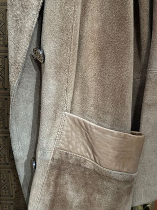 Chaqueta de cuero y ante