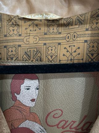 Chaqueta de cuero y ante
