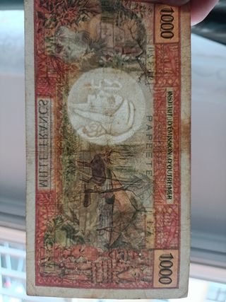 Billete de Polinesia Francesa Tahití 
