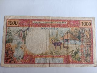 Nueva Caledonia 1000 francos billete 