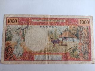 Nueva Caledonia 1000 francos billete 