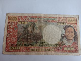 Nueva Caledonia 1000 francos billete 