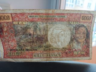 Nueva Caledonia 1000 francos billete 