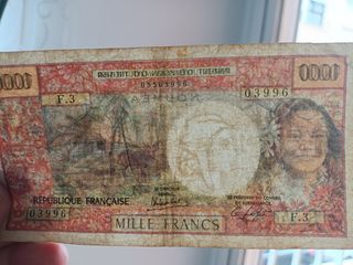 Nueva Caledonia 1000 francos billete 