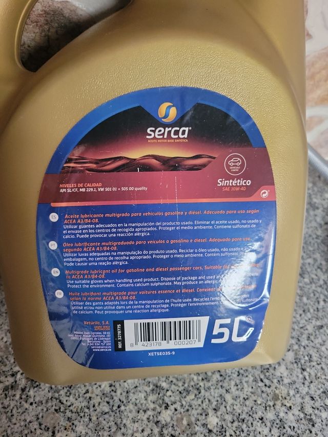 Aceite sintético serca