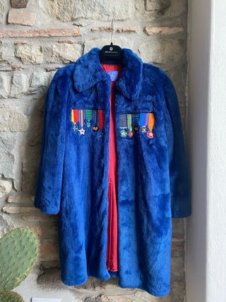 Eco pelliccia blu Stella Jean kids