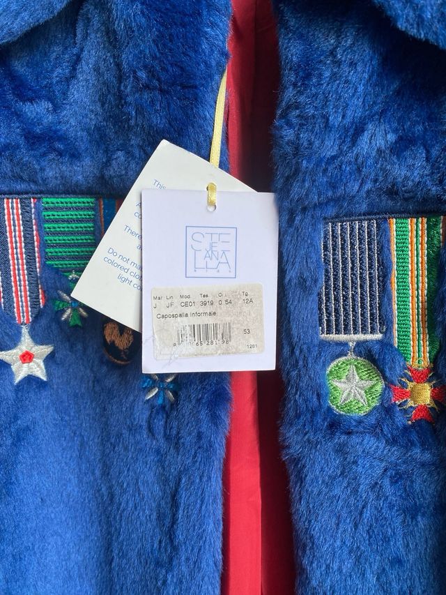 Eco pelliccia blu Stella Jean kids