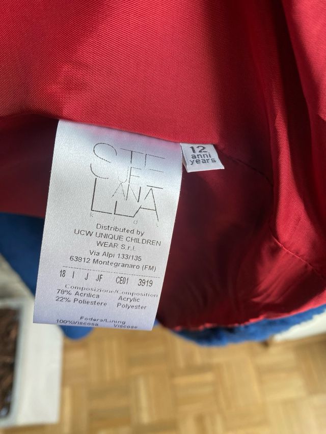 Eco pelliccia blu Stella Jean kids