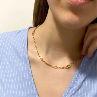 Collar de oro amarillo de 18kt