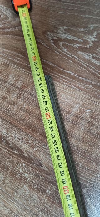 Barra de cortina, 18 anillas de plástico duro.