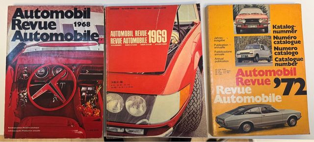 lote 3 Automobil Revue Catalogo 1968 1969 1970