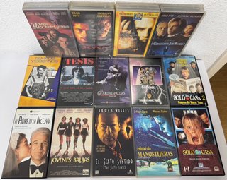 GRAN LOTE DE 14 PELÍCULAS VHS ÉXITOS DE HOLLYWOOD