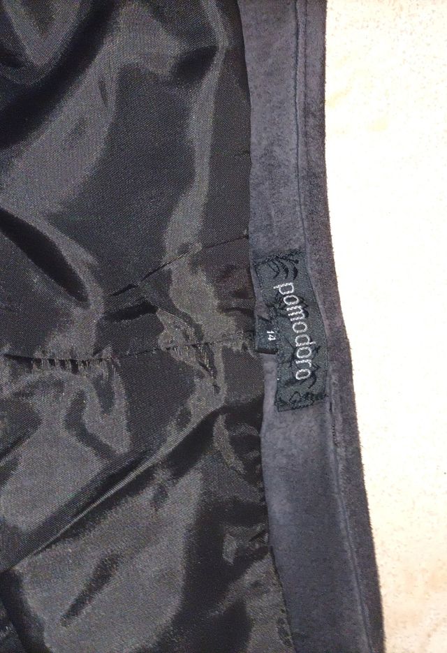 Gonna donna in pelle scamosciata 