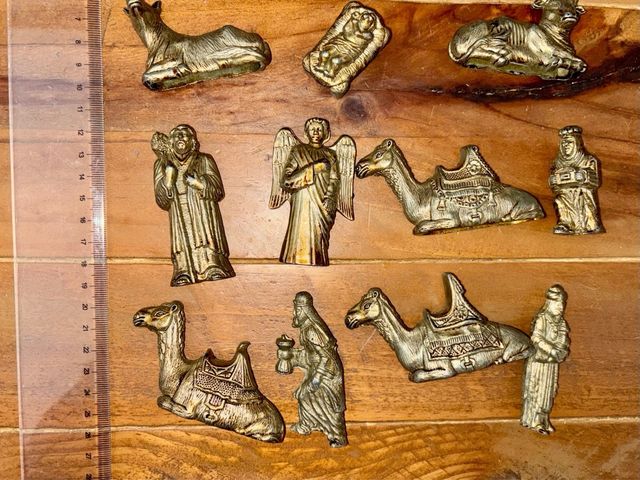 Belén Metálico Antiguo 15 Piezas