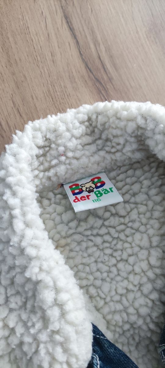 Giubbino jeans lana bimbo 116 cm