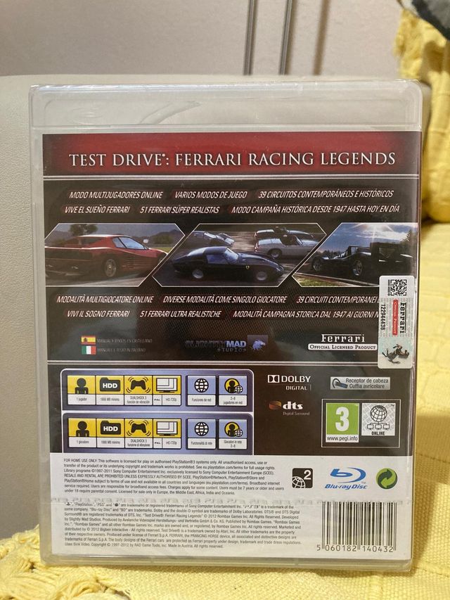 Test Drive Ferrari Racing Legends Playstation 3