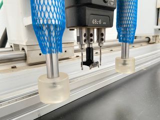MÁQUINA DE PERFORACIÓN DE BISAGRAS DOBLE CABEZAL