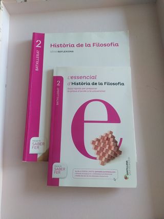Història De La Filosofia, Batxillerat 2