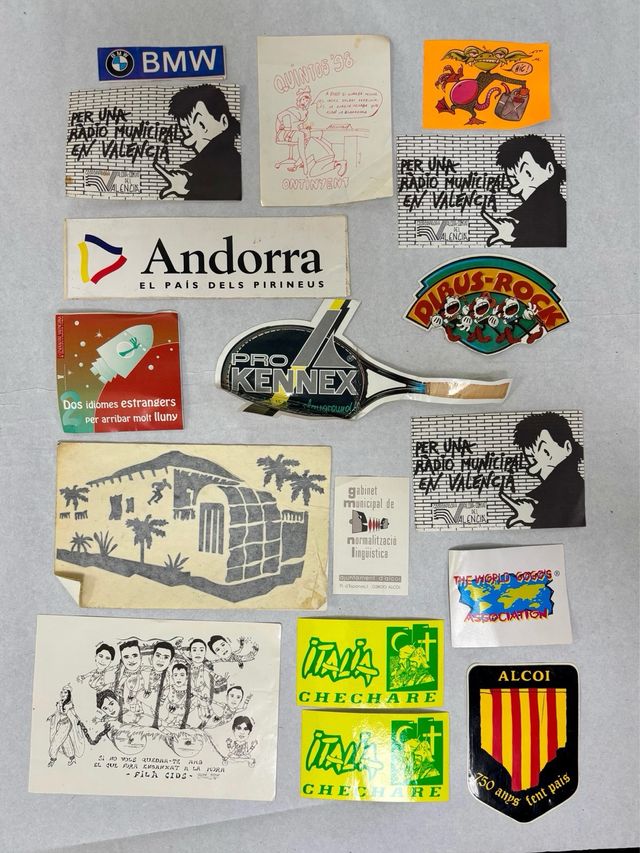 Lote 45 Pegatinas Antiguas Marcas