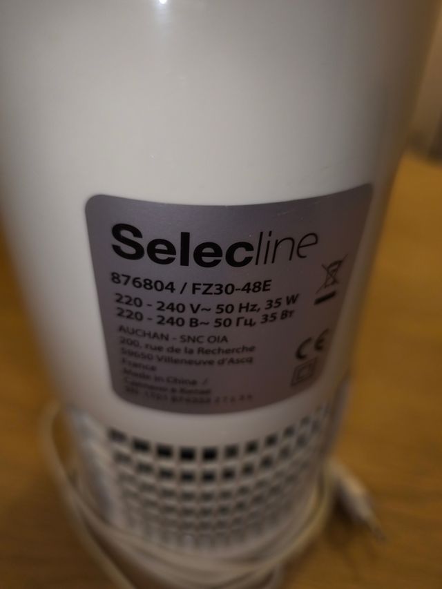 Ventilador de sobremesa