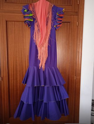 Traje de flamenca/gitana talla S.