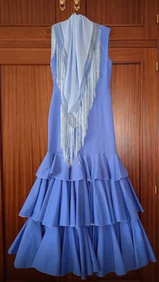 Traje de gitana/flamenca talla S.