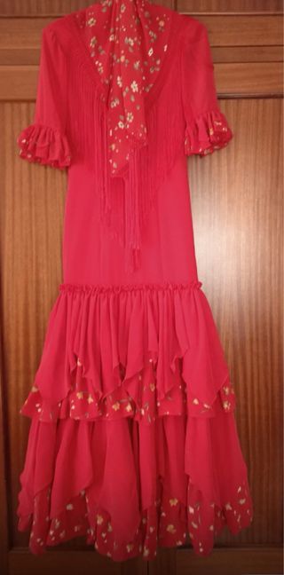 Traje de flamenca/gitana talla S. 