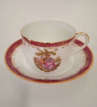 2 tazas y 2 platillas Limoges, Francia