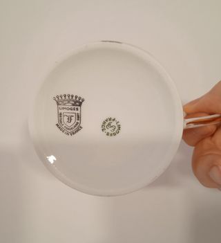 2 tazas y 2 platillas Limoges, Francia