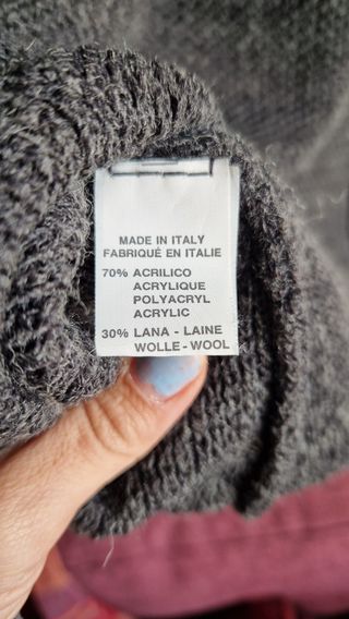 Vestito corto grigio melangiato