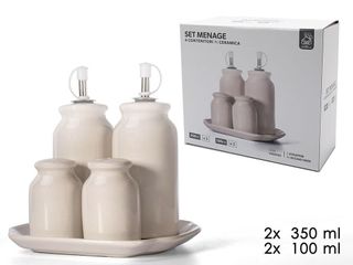 Set menage 4 contenitori in ceramica