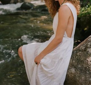 Vestido blanco de algodon 